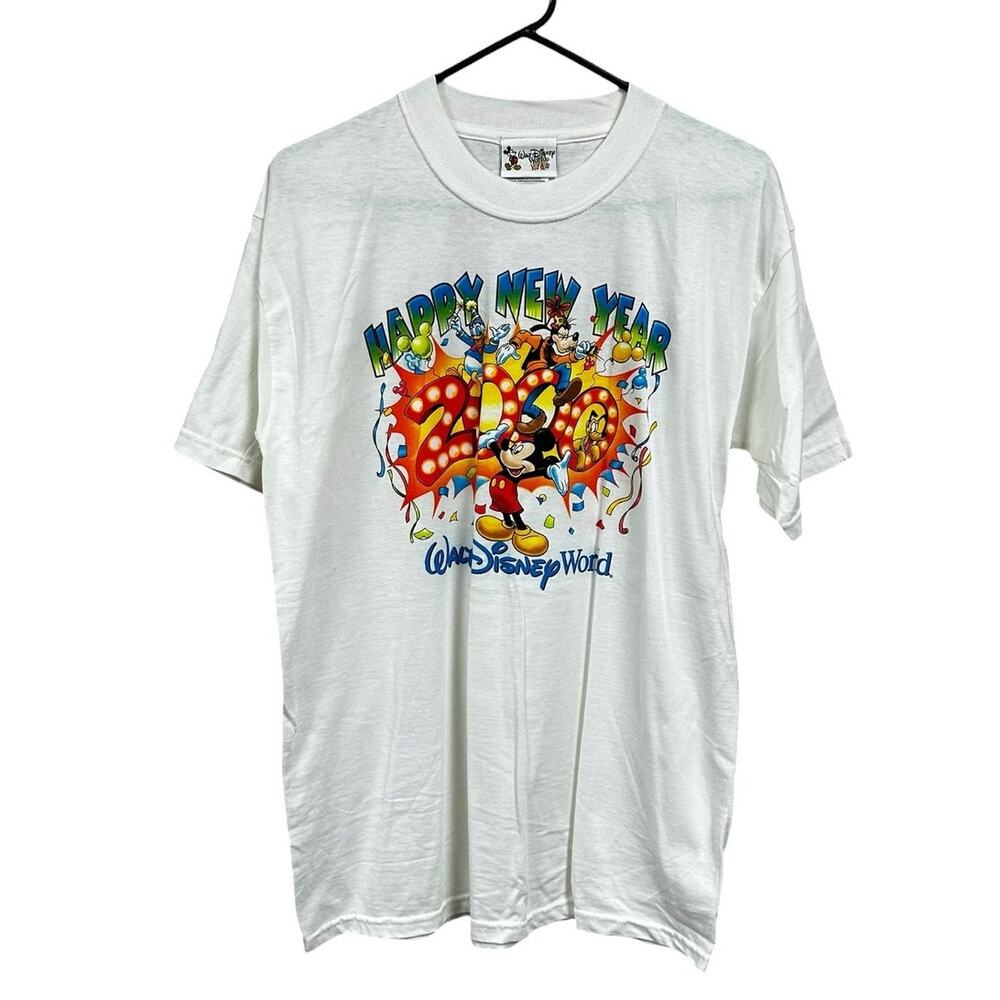 Y2K Deadstock Walt Disney World Kids 2000 Happy New Year Tee Youth XL (18/20)